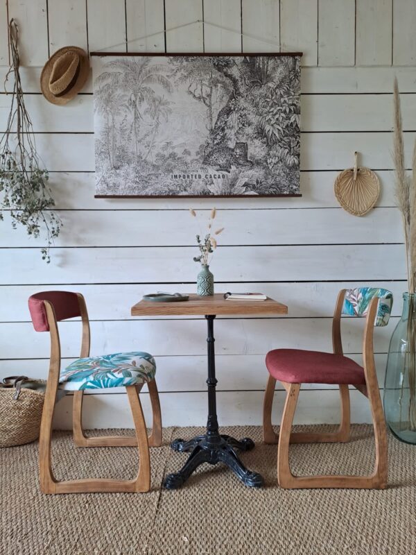 chaises traineau style Baumann rénovés tapisserie toulouse