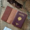 protege passeport cuir france